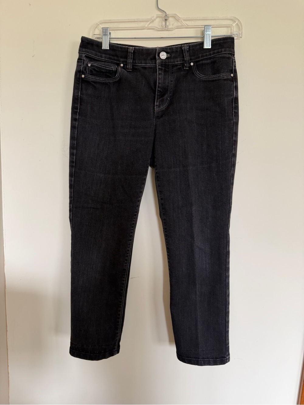 White House Black Market Black Cropped Slim Jeans
